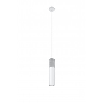 Lampa hängend Sollux Ligthing Pablo, 8cm, GU10 1x40W, weiß/naturalne drewno