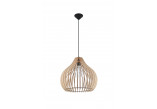 Lampa hängend Sollux Ligthing Aprilla, 43cm, E27 1x60W, schwarz/naturalne drewno
