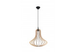 Lampa hängend Sollux Ligthing Elza, 40cm, E27 1x60W, schwarz/naturalne drewno