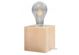 Lampa biurkowa Sollux Ligthing Salgado, 10cm, rund, E27 1x60W, naturalne drewno