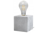 Lampa biurkowa Sollux Ligthing Abel, 10cm, quadratisch, beton, E27 1x60W, szary