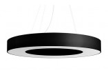 Żyrandol Sollux Ligthing Saturno 70 Slim, rund, 70x70cm, E27 6x60W, schwarz/weiß