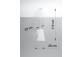 Plafon Sollux Ligthing Vega 70, rund, 70x70cm, E27 5x60W, weiß