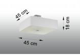 Żyrandol Sollux Ligthing Lokko 1, quadratisch, 45x45cm, E27 5x60W, weiß