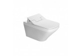 Set Duravit SensoWash Slim, Wand-WC mit Sitz myjącą, 62x37cm, bezrantowa, weiß alpin
