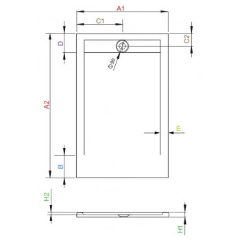 Brodzik Dolphi Radaway Argos D 120x90 cm- sanitbuy.pl