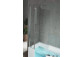Parawan nawannowy Iris Comby, Höhe 86x150 cm, Version links, profil Chrom, Glas transparent