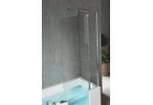 Parawan nawannowy Iris Comby 2 80x150 cm, rechte Version, profil Chrom, Glas transparent mocowany do ściany (2 elementy) + Fixe 75