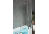 Parawan nawannowy Iris Comby 2 80x150 cm, Version links, profil Chrom, Glas transparent mocowany do ściany (2 elementy) + Fixe 70