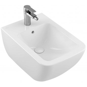 Bidet hängend Villeroy&Boch Momento 2.0, 56x37,5cm, rechteckig, z Überlauf, CeramicPlus, Ebony