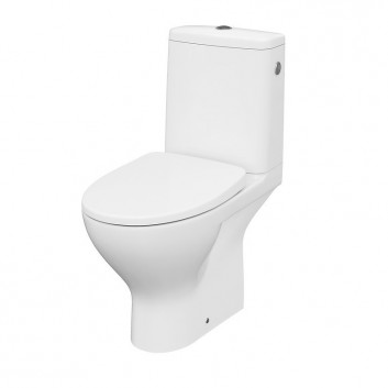 Kompakt WC Cersanit Moduo CleanOn, bezkołnierzowa Becken, 64,5x35,6cm, Sitz slim mit Softclosing, Abfluss poziomy, doprowadzenie wody od boku, weiß