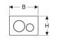 Betätigungstaste uruchamiający Geberit Sigma20, do spłukiwania dwudzielnego, imitacja betonu/Chrom