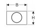 Betätigungstaste uruchamiający Geberit Sigma20, do spłukiwania dwudzielnego, schwarz/schwarz matt