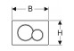 Betätigungstaste uruchamiający Geberit Sigma20, do spłukiwania dwudzielnego, schwarz/schwarz matt