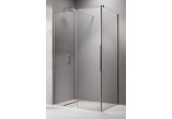 Front Kabine Radaway Furo KDJ 100, Version links, mit Wand, 100x200cm, Tür Schiebe-, Glas transparent, profil Chrom