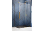 Front Kabine Radaway Furo Gold KDJ 100, rechte Version, mit Wand, 100x200cm, Tür Schiebe-, Glas transparent, profil golden