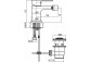Bidetarmatur Valvex Loft, stehend, Höhe 99mm, korek automatyczny, Chrom