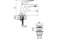 Waschtischarmatur Valvex Tube, stehend, Höhe 147mm, Auslauf 91mm, korek click-clack, Chrom