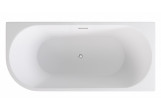 Badewanne freistehend Besco Zoya, rechts, 150x75cm, Acryl-, weiß