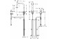 Küchenarmatur Hansgrohe Metris Select M71, mit 2-Anschlüssen, stehend, Höhe 320mm, herausziehbarer Auslauf, Edelstahl 