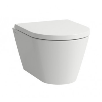 Wand-wc WC Laufen Kartell by Laufen, 49x37cm, rimless, abgerundet, weiß