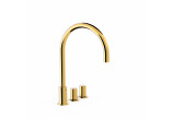 Mit zwei haltern Waschtischarmatur Tres Study-Colors, stehend, Höhe 373mm, Finish 24k golden