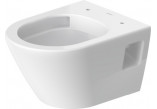 Becken Toiletten- hängend Duravit D-Neo Compact Rimless, 48x37cm, bez rantu spłukującego, 4,5 l, UWL klasa 1, weiß