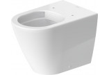 Becken Toiletten- stehend Duravit D-Neo Rimless, 58x37cm, Abfluss poziomy, bez rantu spłukującego, 4,5 l, UWL klasa 1, weiß