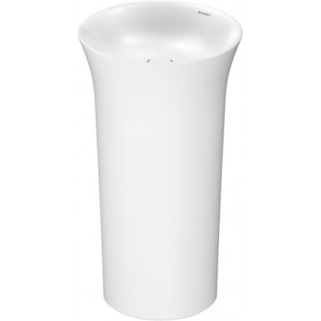 Waschtisch freistehend Duravit White Tulip, 500x900mm, rund, ohne Überlauf, podłączenie do ściany, weiß