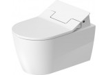 Becken Toiletten- hängend Duravit ME by Starck Rimless, 57x37cm, bez rantu spłukującego, Halterung Durafix, HygieneFlush, powłoka HygieneGlaze, weiß