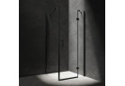 Rechteckig Duschkabine Omnires Manhattan, 120x80cm, Tür Kipp-, Glas transparent, profil schwarz matt