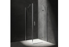 Quadratisch Duschkabine Omnires Manhattan, 100x100cm, Tür Kipp-, Glas transparent, profil Chrom