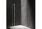 Halbrund Duschkabine Omnires Manhattan, 90x90cm, Tür Kipp-, Glas transparent, profil Chrom