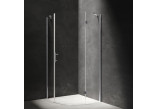 Rechteckig Duschkabine Omnires Manhattan, 130x120cm, Tür Kipp-, Glas transparent, profil Chrom