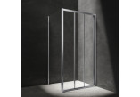 Rechteckig Duschkabine Omnires Bronx, 80x90cm, Tür Schiebe- 3-częściowe, Glas transparent, profil Chrom