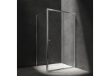 Rechteckig Duschkabine Omnires Bronx, 110x90cm, Tür Schiebe- 2-teilig, Glas transparent, profil Chrom