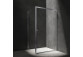 Rechteckig Duschkabine Omnires Bronx, 110x80cm, Tür Schiebe- 2-teilig, Glas transparent, profil Chrom