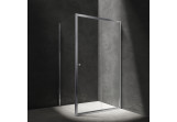 Rechteckig Duschkabine Omnires Bronx, 130x90cm, Tür Schiebe- 2-teilig, Glas transparent, profil Chrom