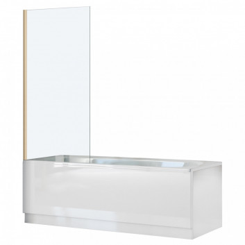 Parawan nawannowy Rea Elegant Gold, 70x140cm, uniwersalny, Glas transparent, profil golden