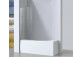 Parawan nawannowy Omnires Kingston, 120cm, montaż uniwersalny, Tür Falt- Pendel-, Glas transparent, profil schwarz matt