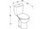 Set kompakt WC Becken ze spłuczką Kolo Rekord, 64x35,5cm, Rimfree, bez rantu spłukującego, Abfluss poziomy, doprowadzenie boczne, weiß