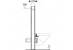 Hygiene set Geberit Monolith Plus do WC wiszącego, Glas weiß/aluminium, H114, Halterung 18 cm