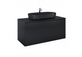 Schrank Unterbau- Elita Glam, 120cm, 1S + 1S, 2 szuflady, schwarz matt
