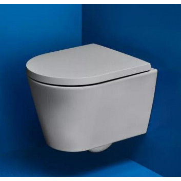Wand-wc WC Laufen Kartell by Laufen, 49x37cm, rimless, abgerundet, weiß