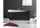 Badewanne freistehend Novellini Infinitive, 170x75cm, Konglomerat Novotech, weiß matt