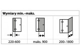 Duschkabine Viereck ohne Rahmen Huppe SolvaPro, Schwingtür mit Festsegment und Seitenwand, Halterung rechts, 700-1200 x 200-1200 mm, Höhe 1200-2000 mm nach Maß, selbern glänzend, Glas AntiPlaque