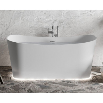 Badewanne freistehend Novellini Ship, 150x70cm, konglomeratowa, weiß matt