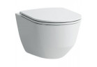 Becken WC Laufen Pro A hängend, 36 x 53 cm, Rimless mit WC-Sitz mit Softclosing Slim - weiß