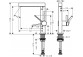 Waschtischarmatur Hansgrohe Finoris, stehend, obracana Auslauf, Höhe 248mm, Set Ablauf- push-open, Chrom