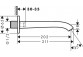 Auslauf Badewannen- Hansgrohe Finoris, zur Wandmontage 174mm, Chrom